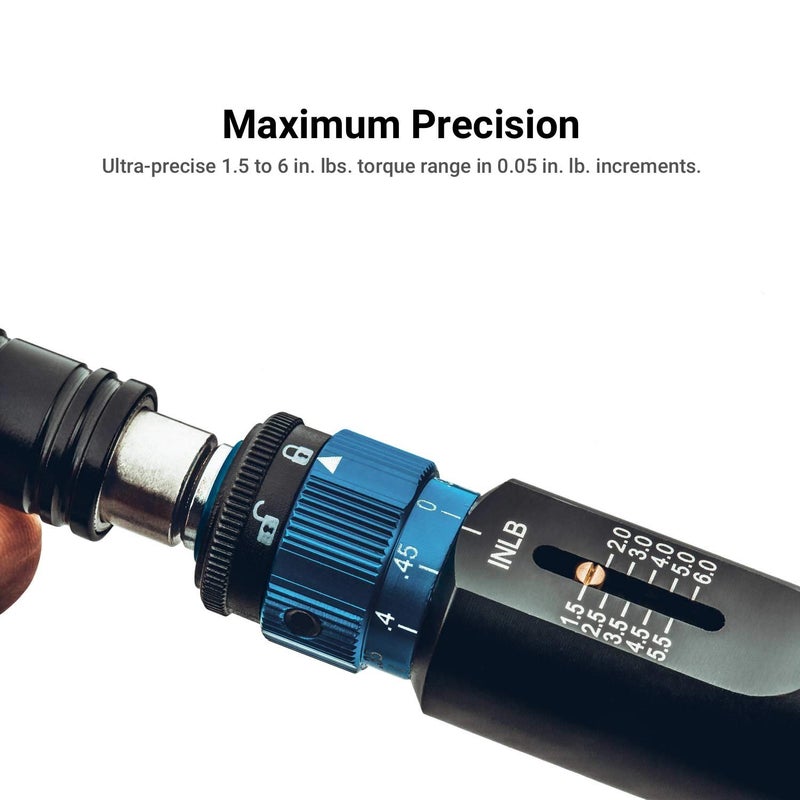 Capri Tools Ultra Precision Certified Torque Limiting Screwdriver Set, 1.5 to 6 in. lbs. in 0.05 in. ib. Increments - Image 3
